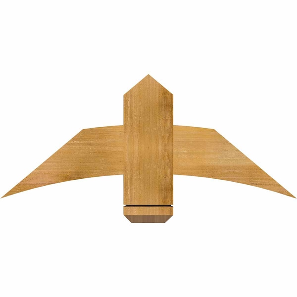 Ekena Millwork Bellingham Rough Sawn Timber Gable Bracket, Western Red Cedar, 36"W x 15"H x 2"D x 6"F, 10/12 Pitch GBW036X15X0206BEL00RWR - main